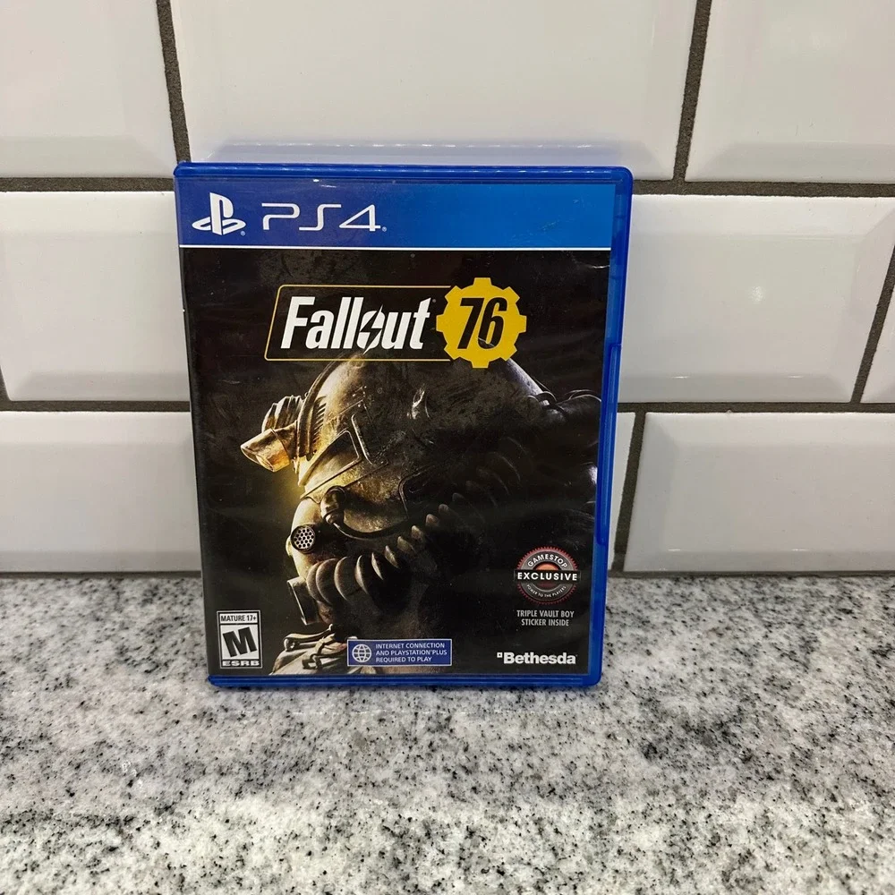Bethesda PS4 Fallout 76 GameStop Blue Case Action RPG Wasteland Survival